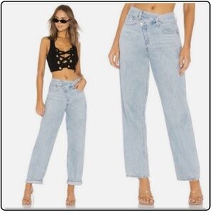 Agolde arc criss cross Straight Jeans in 24P